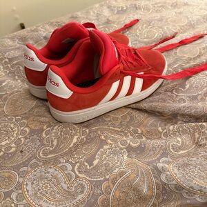 Adidas Cloudfoam Red and White Shoes